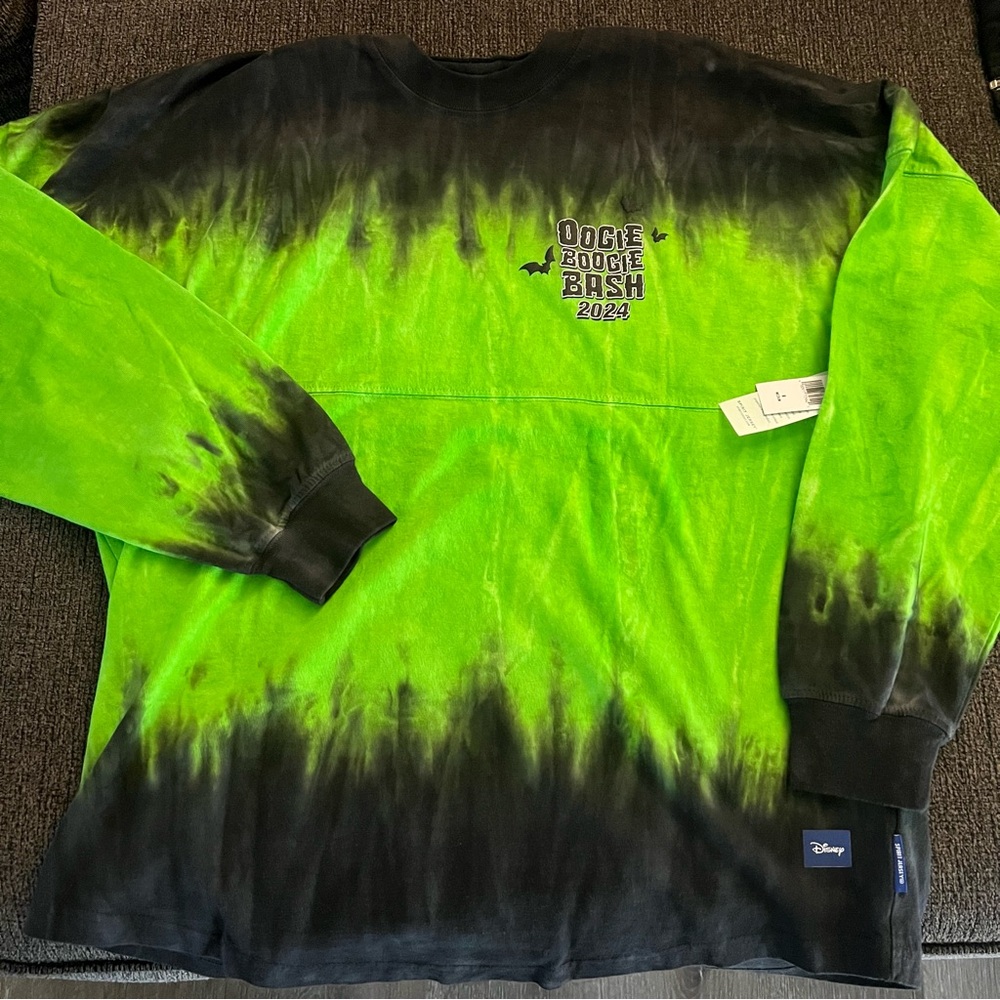 NWT New with tags Oogie Boogie Bash 2024 Green tie-dye spirit Jersey